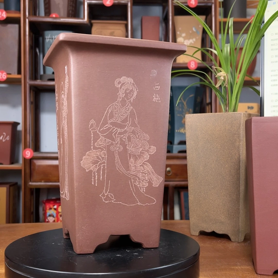 【闪购商品】紫砂花盆闲**枚周之夏精品紫砂花盆