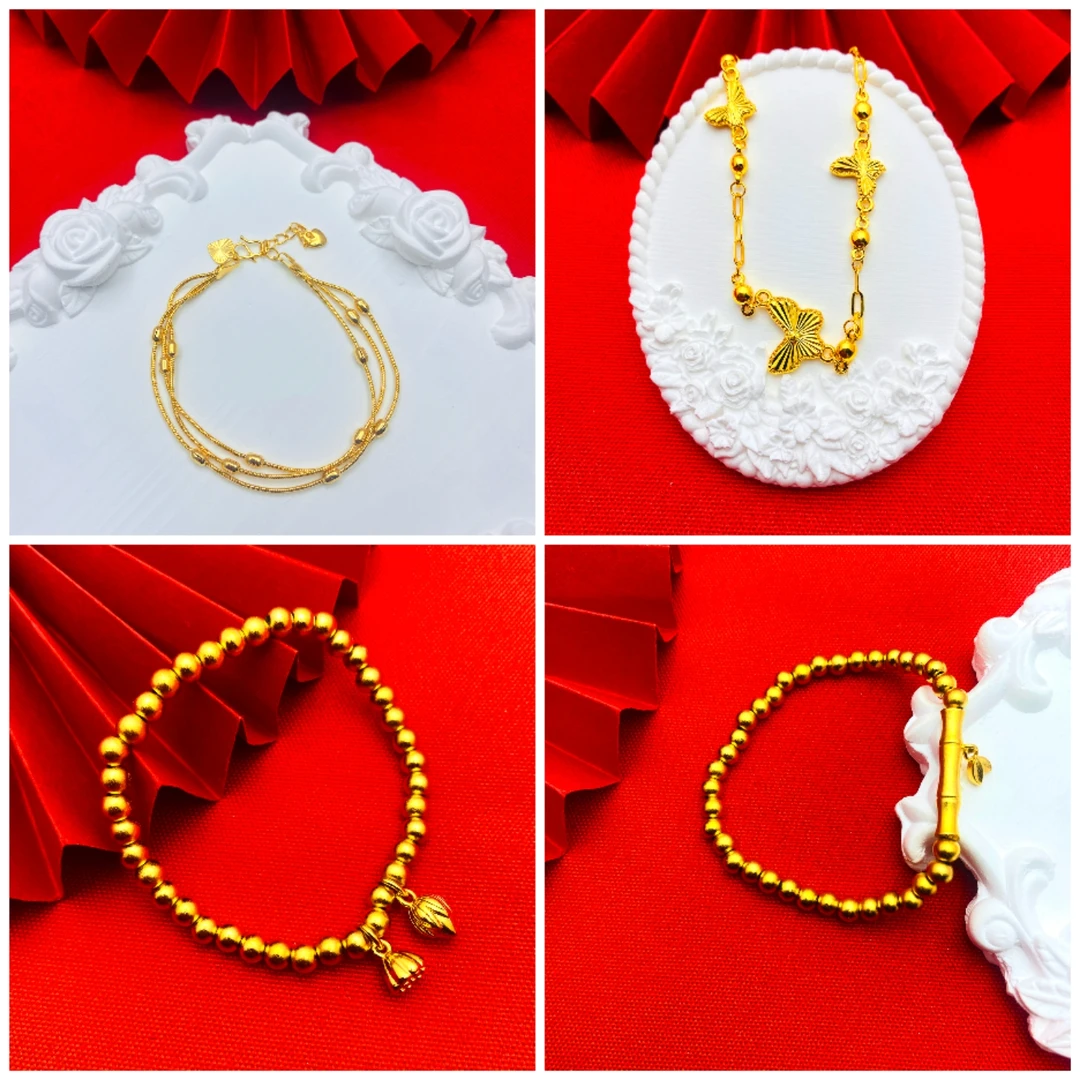 铜合金手链 【精致时尚手链】百搭简约时尚轻奢经典气质金色女款