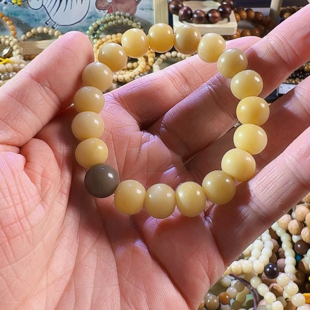 白玉菩提把件福*白玉菩提单圈