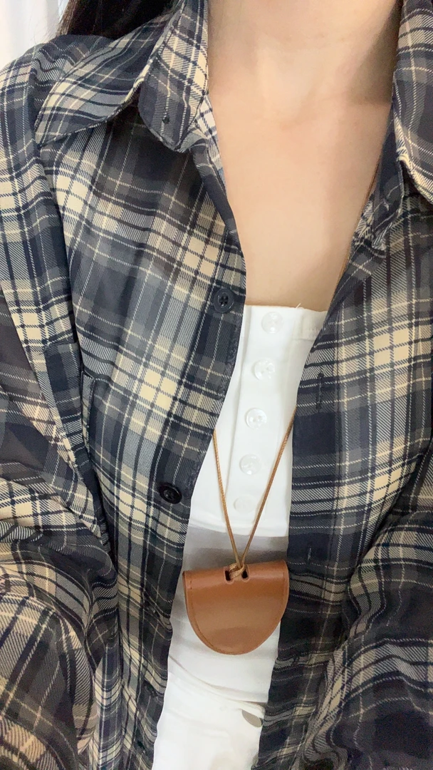 【现货送运险】夏款单排多扣格子长袖宽松INS风衬衫外套上衣韩版