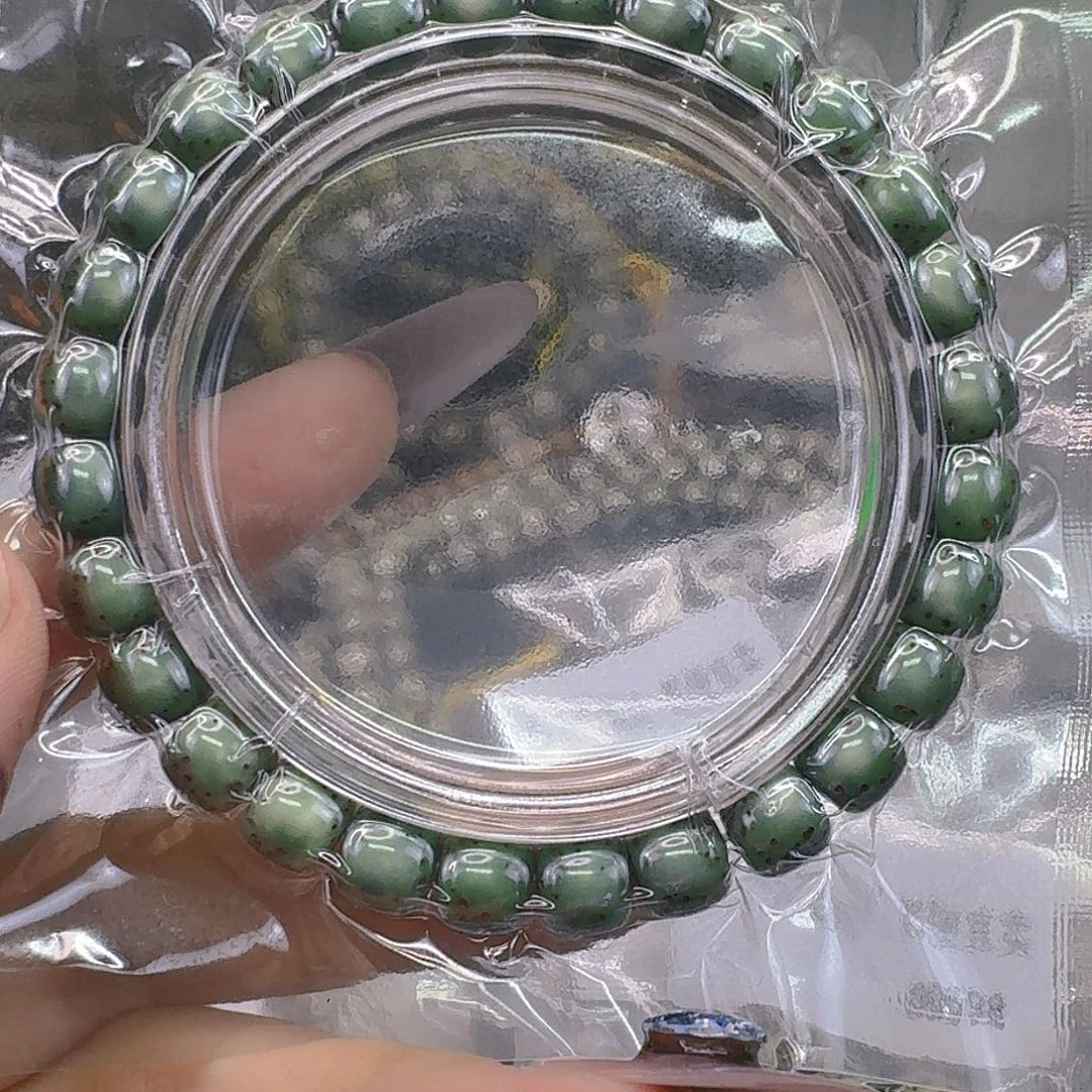 *****手串星月菩提39殿堂爆透半臂大留白绿背河豚同枝87