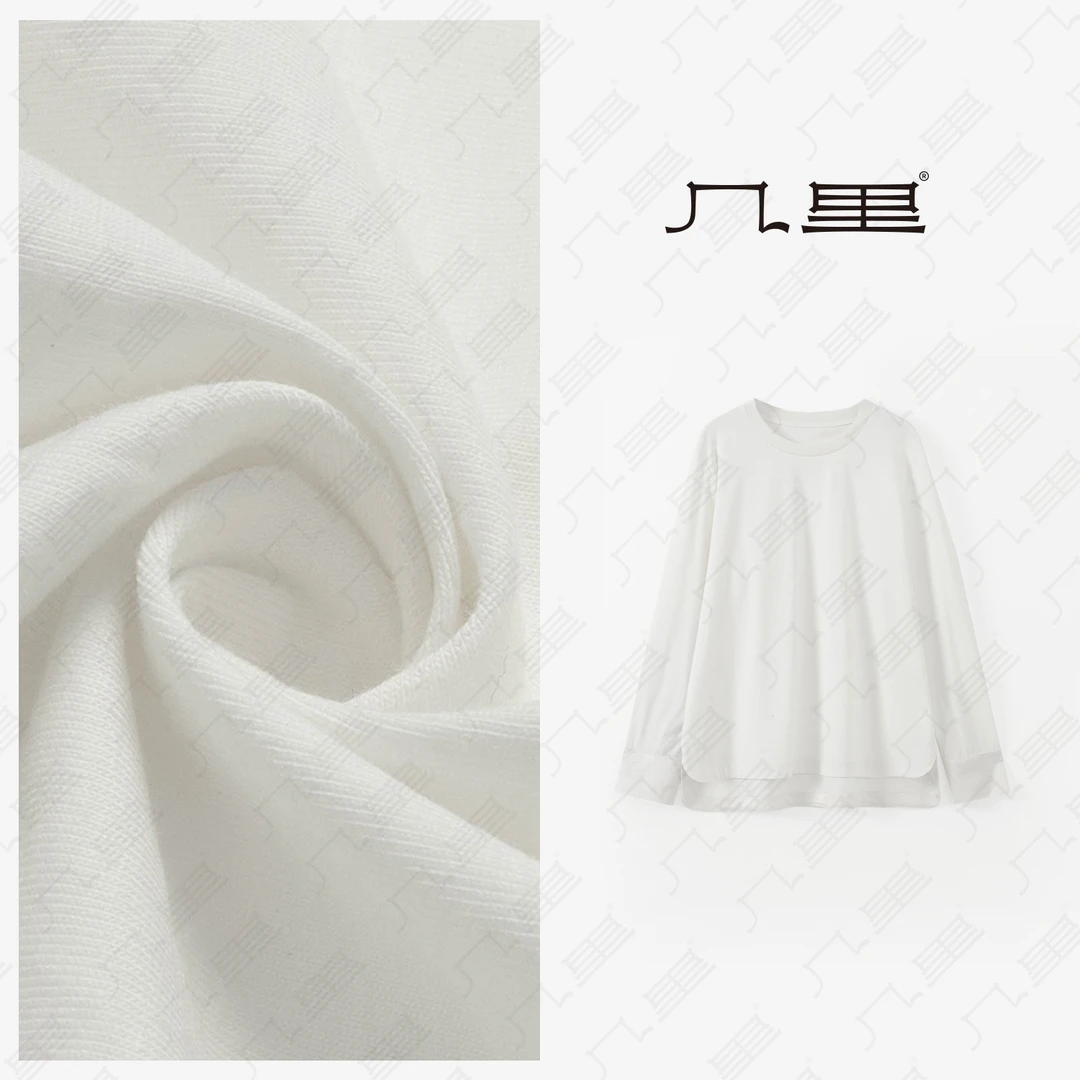 几里与麻【彩色袖扣】百搭休闲简约打底衫 衣长66 胸围110 1122786