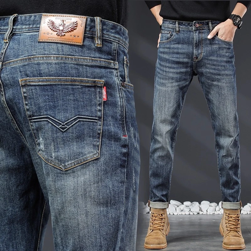 BALEYSWO男装欧美爆款男士直筒牛仔裤潮牌高级感男款休闲直筒长裤