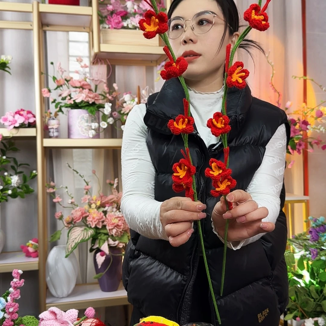 纯手工钩织钩织花束