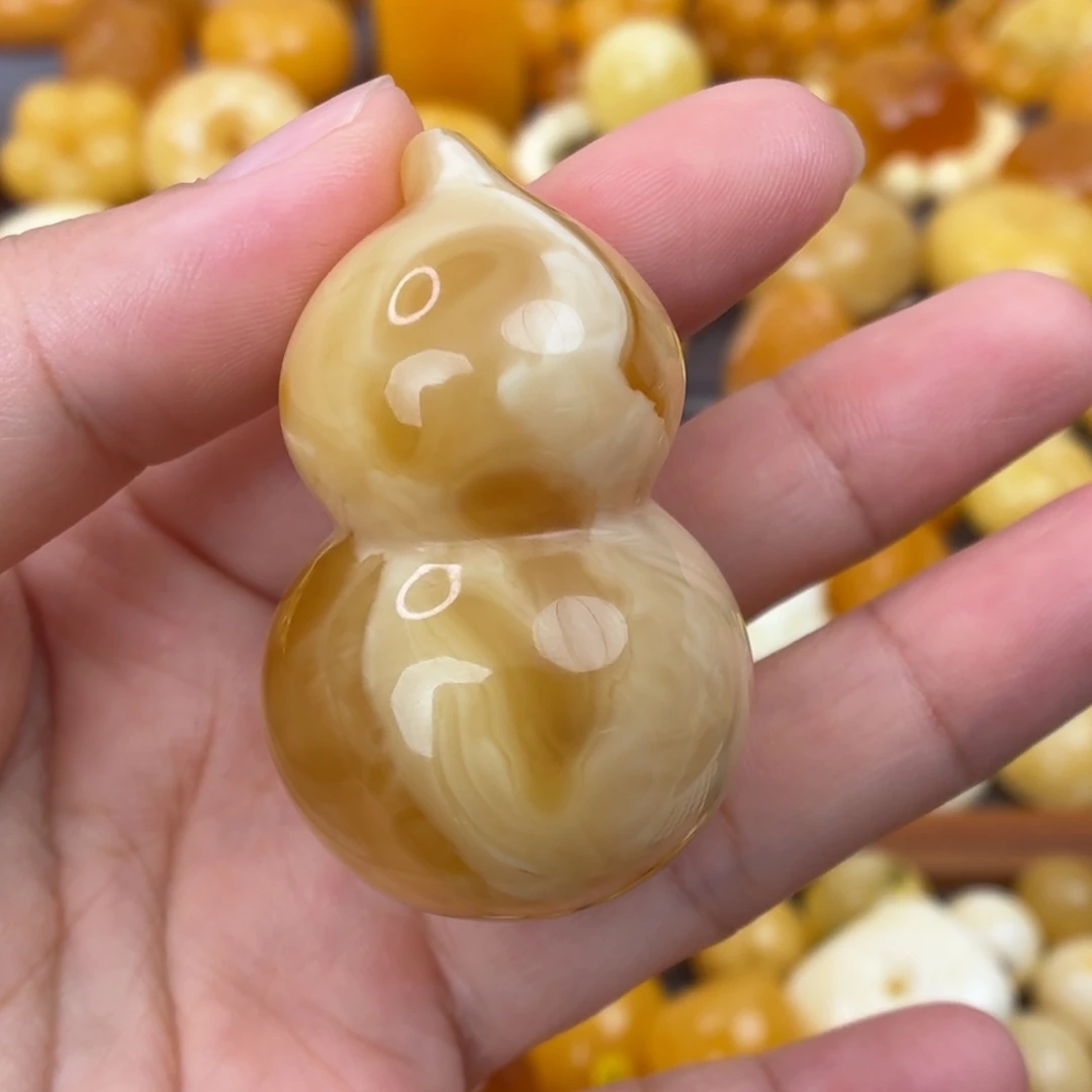 琥珀未镶嵌裸石葫芦