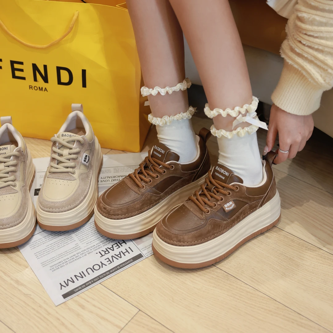 【羽裳】冬季新款百搭时尚休闲鞋时尚休闲鞋低帮休闲板鞋X检 9935