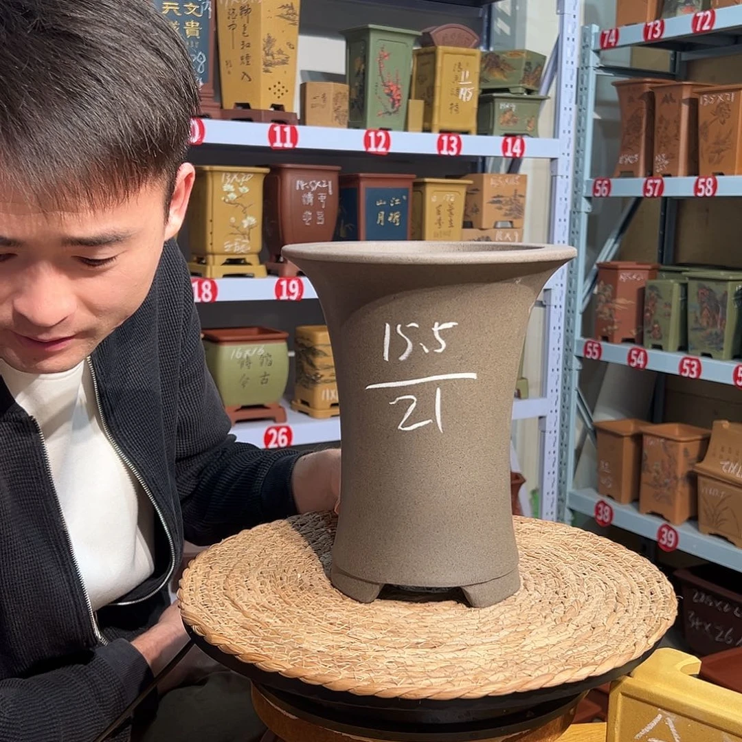 天心紫砂手工花盆