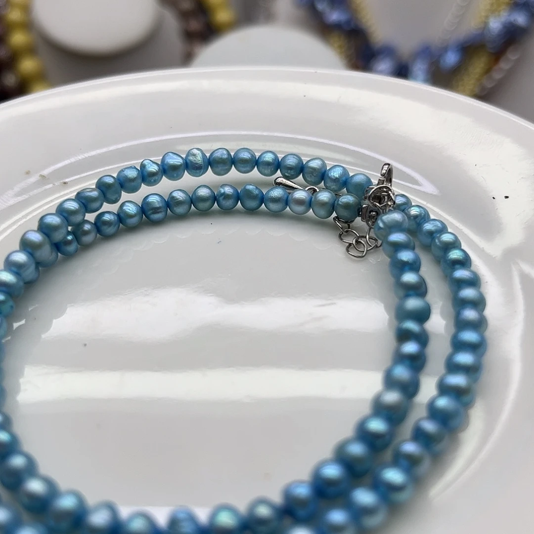 钛钢淡水珍珠手链