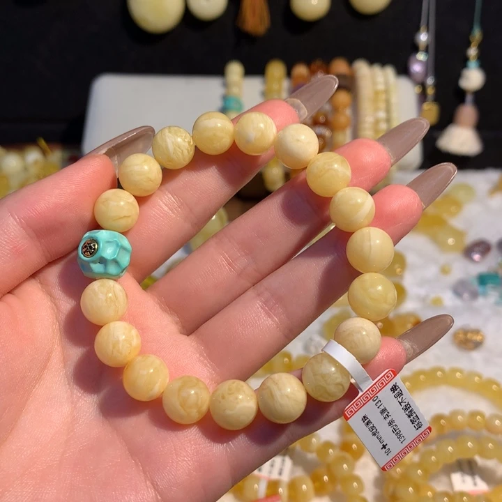 未镶嵌蜜蜡手链蜜蜡手串圆珠