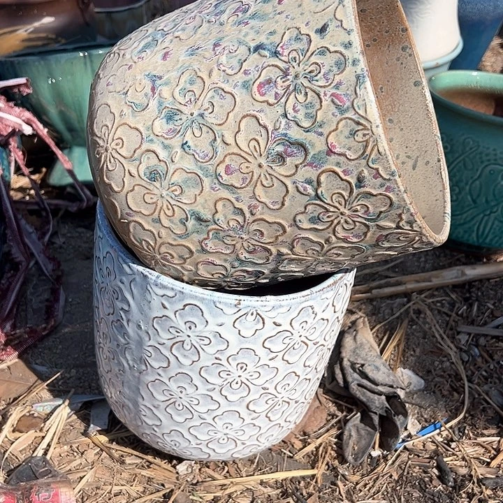 紫砂花盆高度22口21