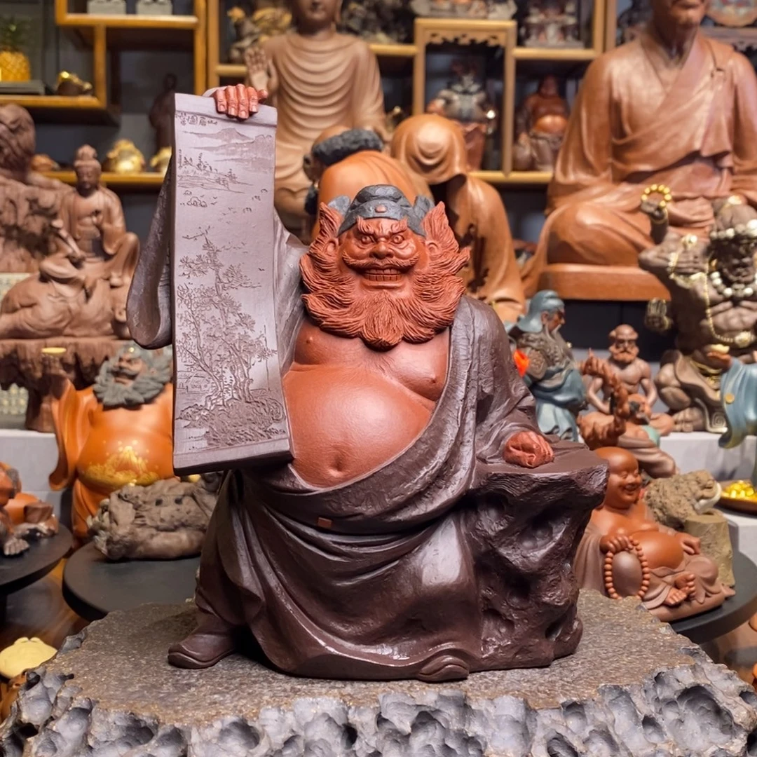 紫砂茶宠钟馗鉴宝