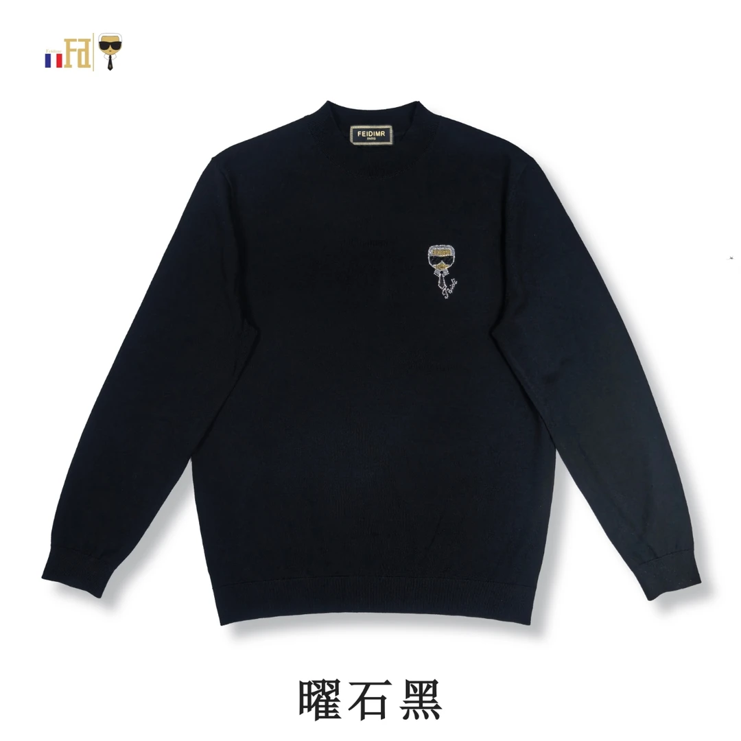 FEIDIMR100纯羊毛可机洗男士休闲舒适时尚羊毛衫秋冬针织266082