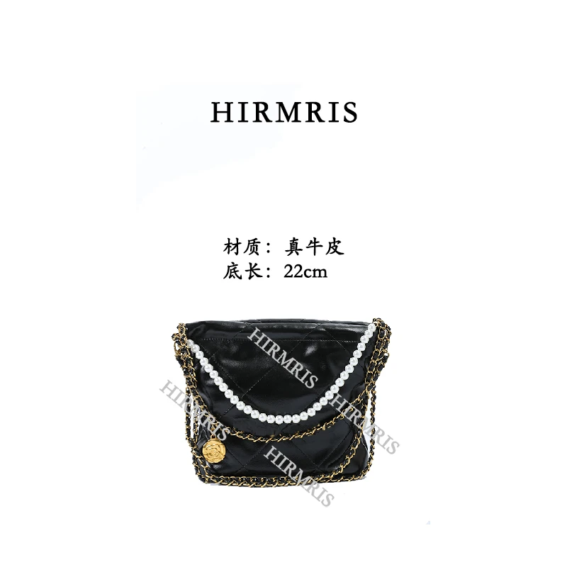 HIRMRIS手工真皮包垃圾香CX120-1 迷你垃黑色