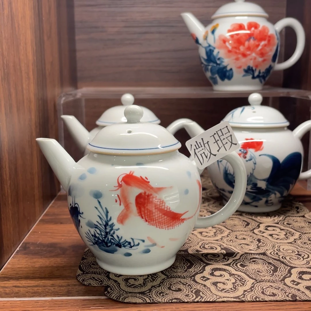 微瑕釉下彩纯手绘