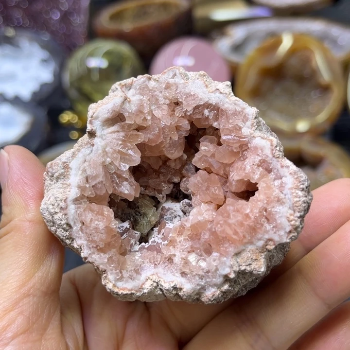 未镶嵌发饰水晶粉晶洞