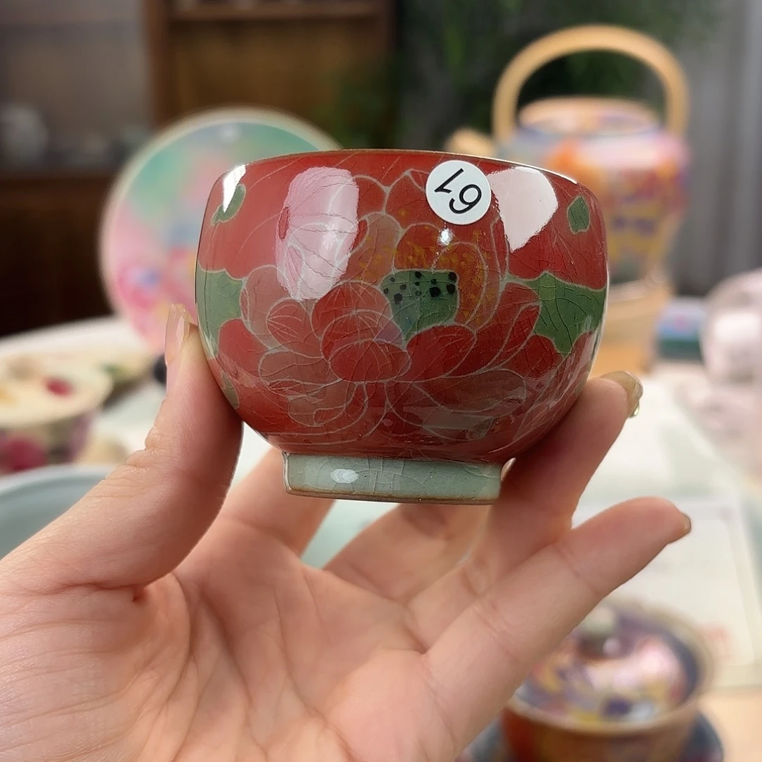 妮***侠景德镇手绘高温釉下彩陶瓷茶具