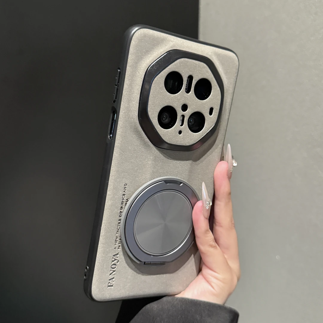 适用华为mate70rs非凡大师手机壳小羊皮磁吸旋转支架mate60rs防摔