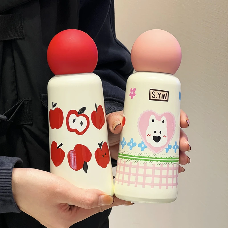 可爱哈哈小狗保温杯sus316不锈钢直饮小巧便携高颜值水杯车载轻奢