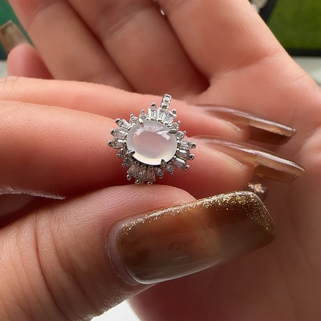 翡翠银S925镶嵌戒指