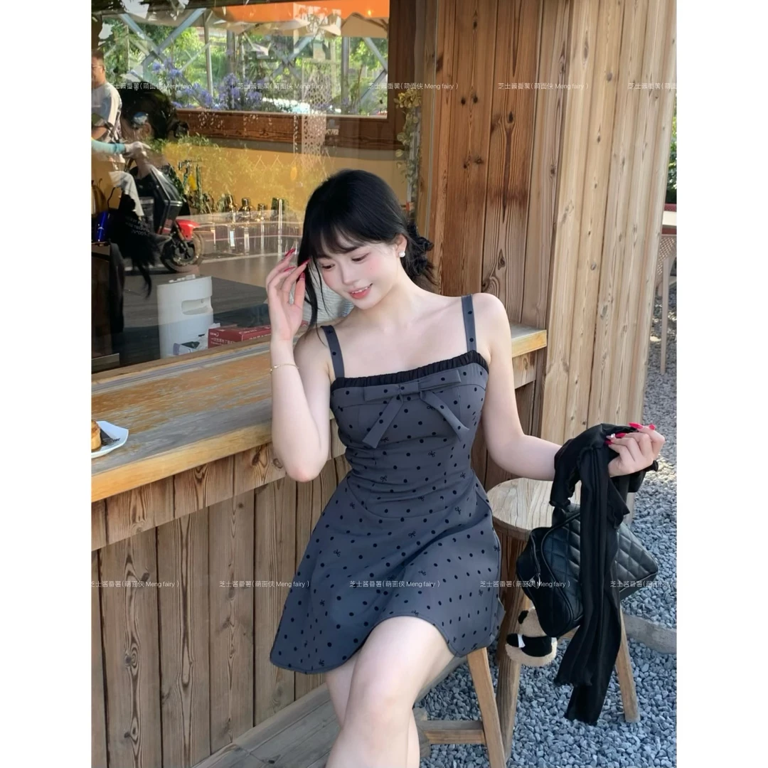 萌面侠清清【首尔时区】洋气衣服女吊带裙小众女装裙子欧若风6102