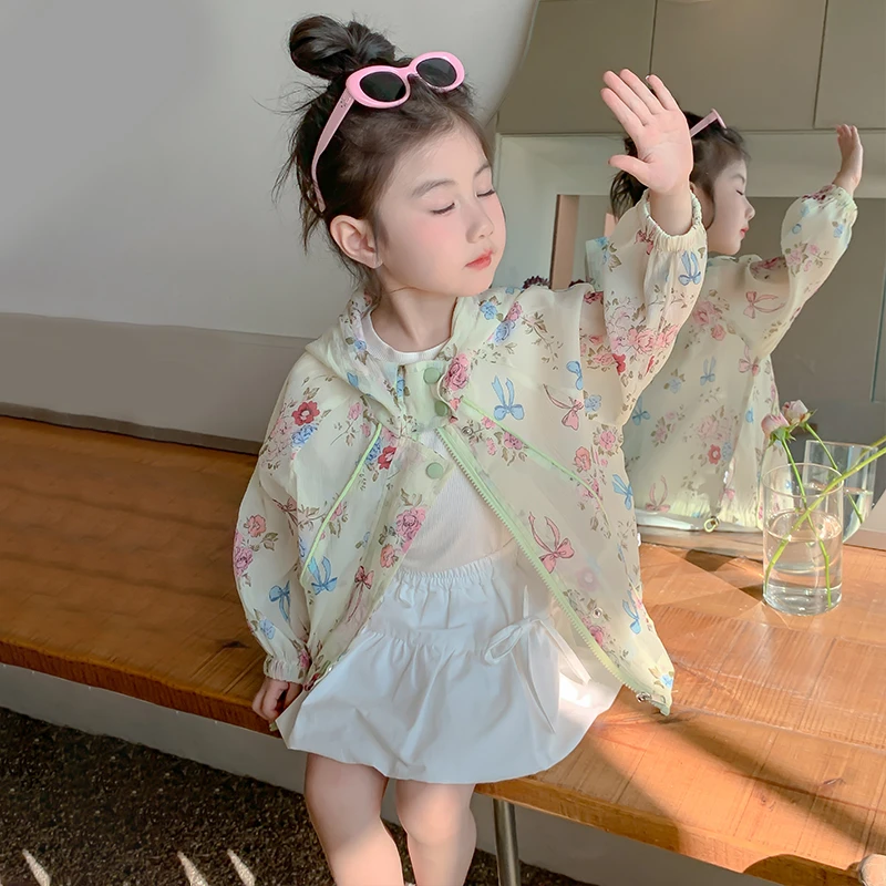 女童防晒衣夏季轻薄款小女孩长袖上衣网红洋气儿童外套宝宝防晒服