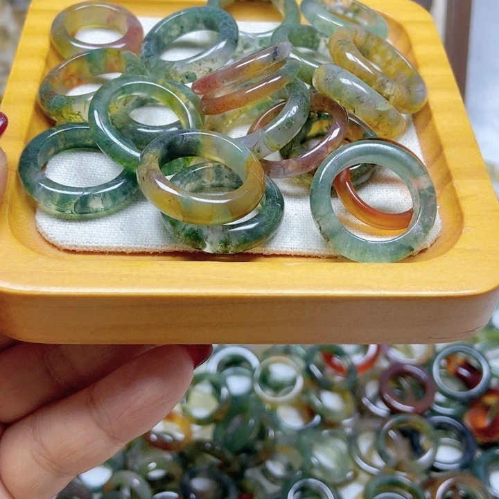 玛瑙/玉髓戒指未镶嵌微瑕不退不换