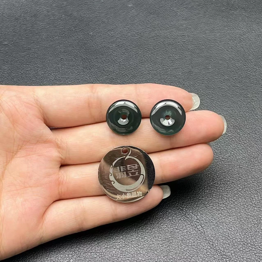 翡昱-B4-19882-天然A货翡翠平安扣吊坠-多样性发其一C