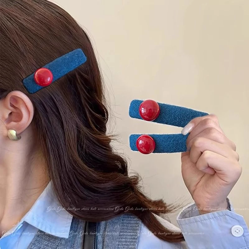 复古一对夹子头饰发夹女2025新款高端边夹侧边刘海夹简约bb夹发卡