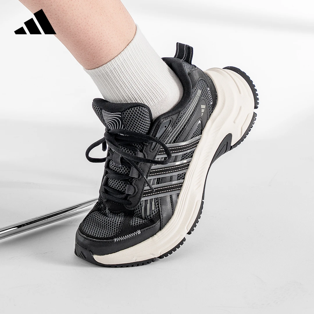阿迪达斯女鞋2025运动跑步鞋男士老爹鞋夏季透气软底潮流情侣跑鞋