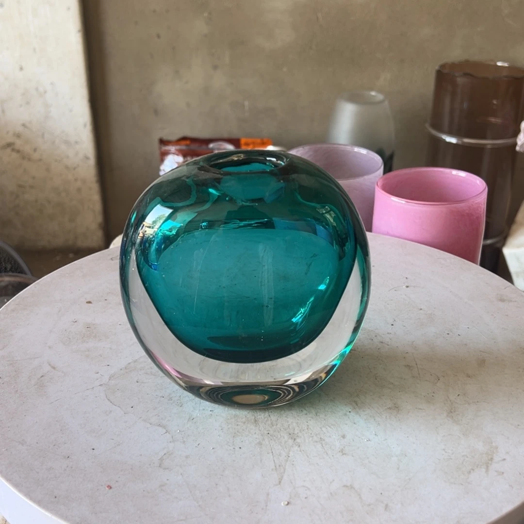 弘扬琉璃花器微瑕高度14