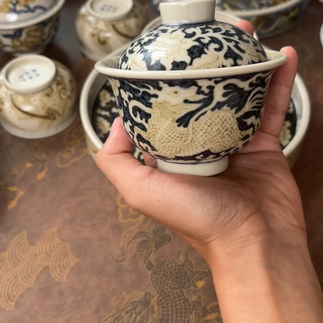 摆件景德镇手绘茶器