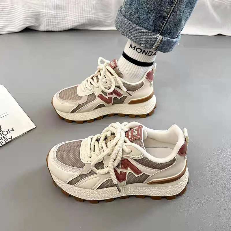 爆款阿甘鞋女夏季春秋新款薄款网面运动鞋专用软底增高老爹鞋百搭