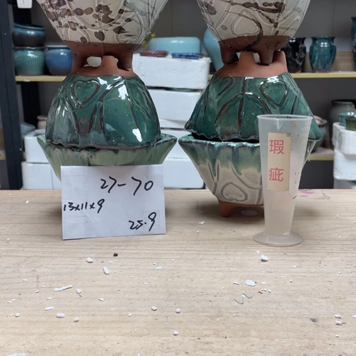 紫砂花盆多肉花盆微瑕70