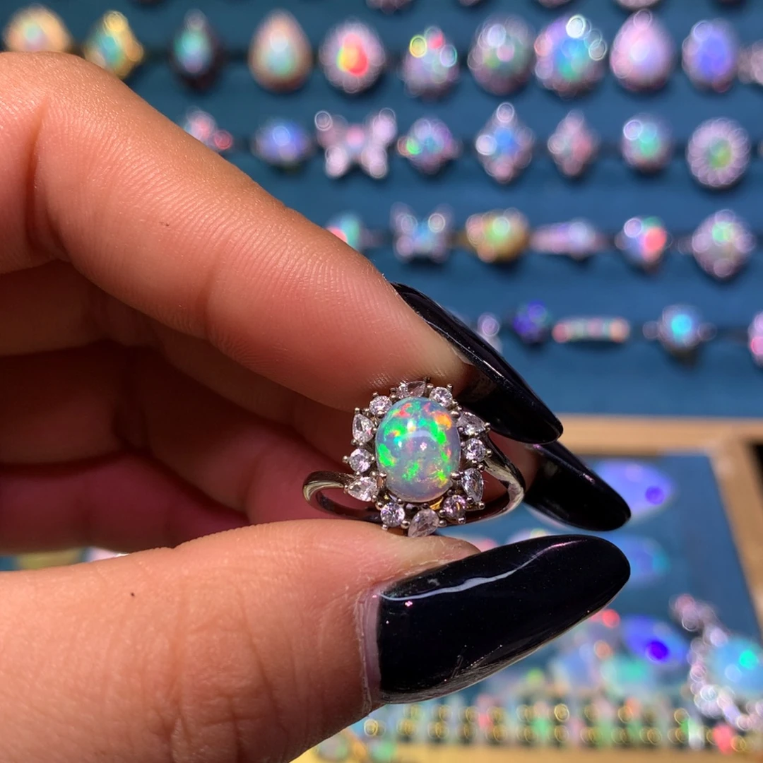 欧泊银S925镶嵌戒指款