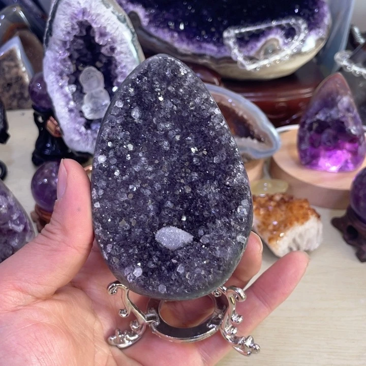 恐龙蛋未镶嵌紫晶