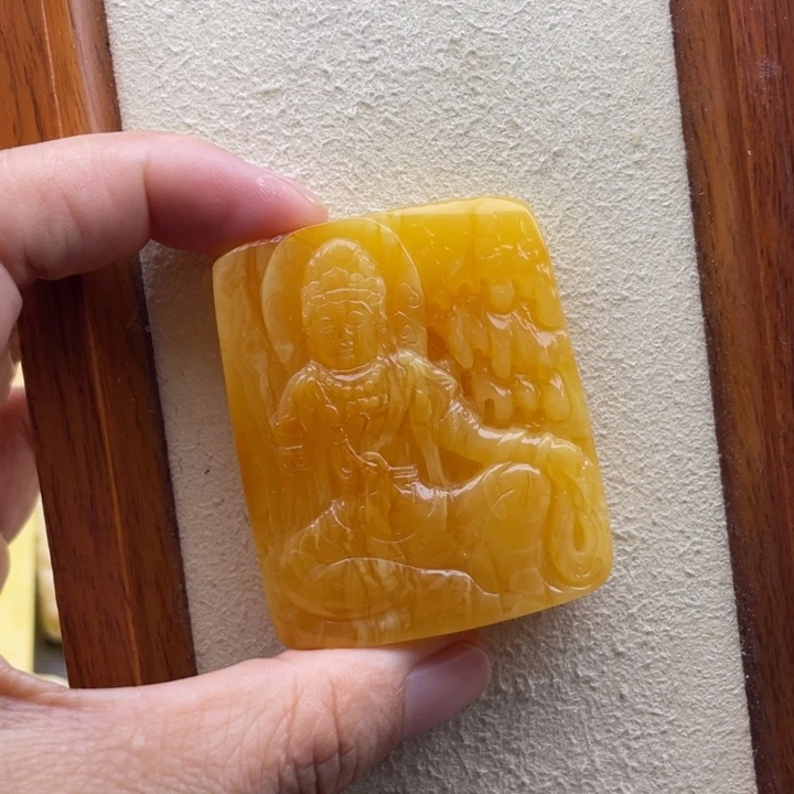 琥珀未镶嵌颈饰天然琥珀蜜蜡