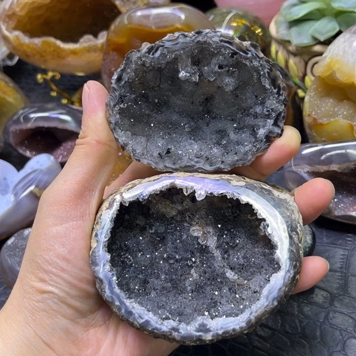 未镶嵌发饰水晶蓝灰盆