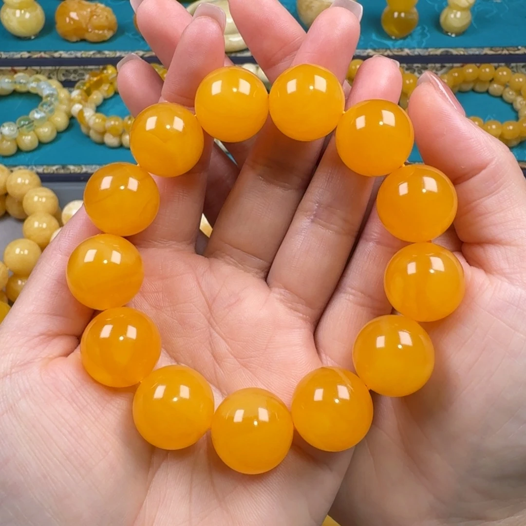 琥珀未镶嵌手链同料