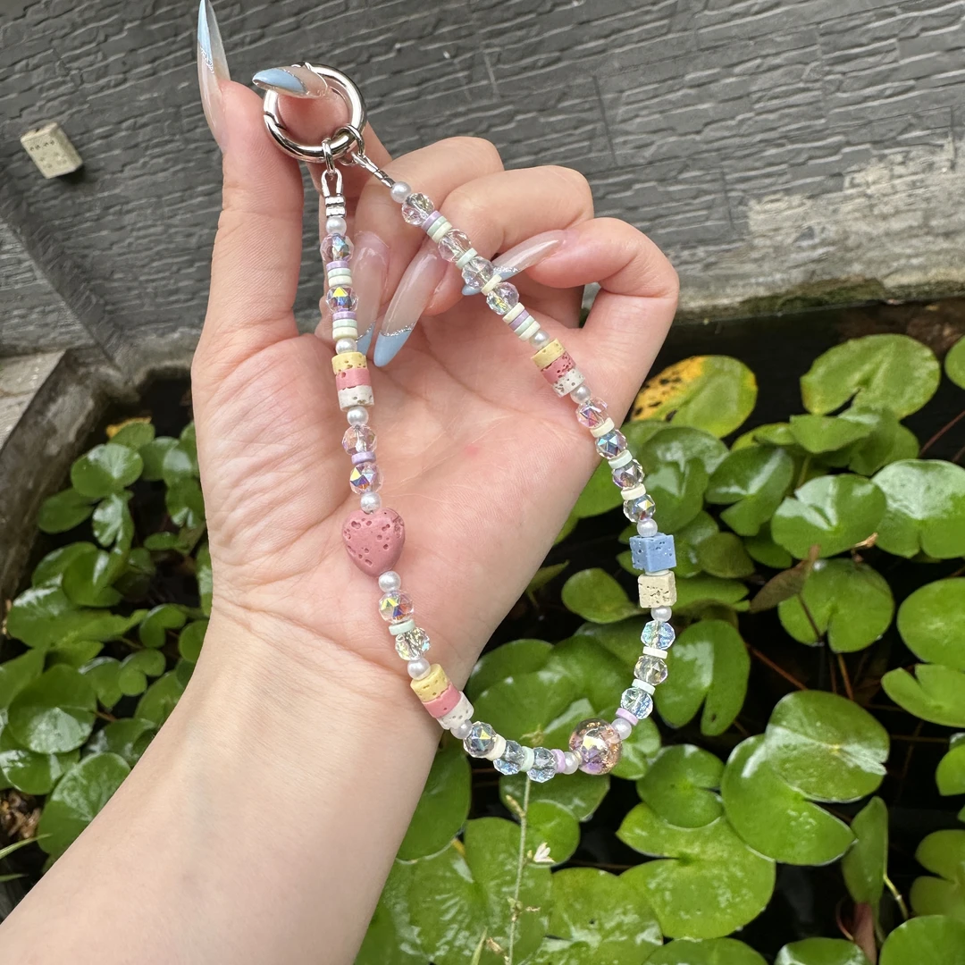 【火山石】手机链饰品