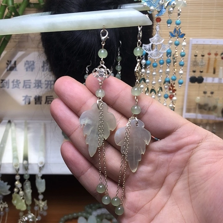 未镶嵌蛇纹石玉发簪