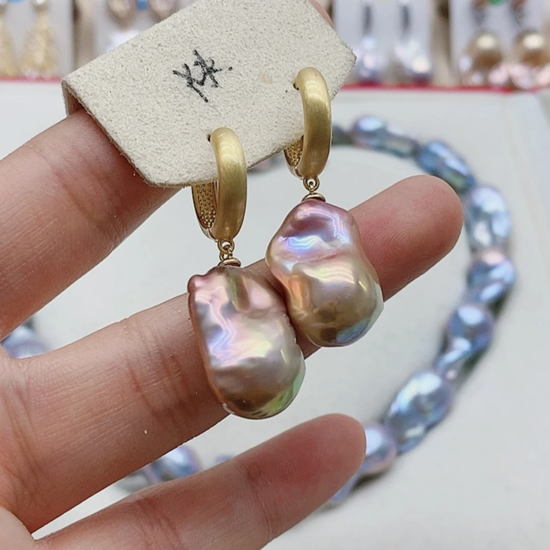 【闪购商品】淡水珍珠耳饰银S925镶嵌