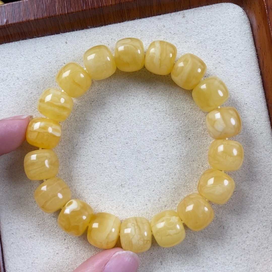 蜜蜡未镶嵌珠宝奇石13白花满蜡