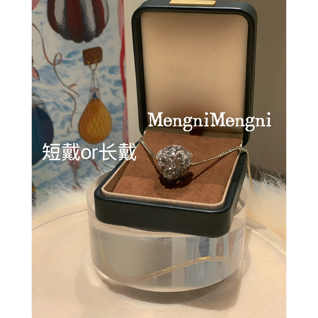 铜合金项链 P1826 小香款 圆球镂空项链