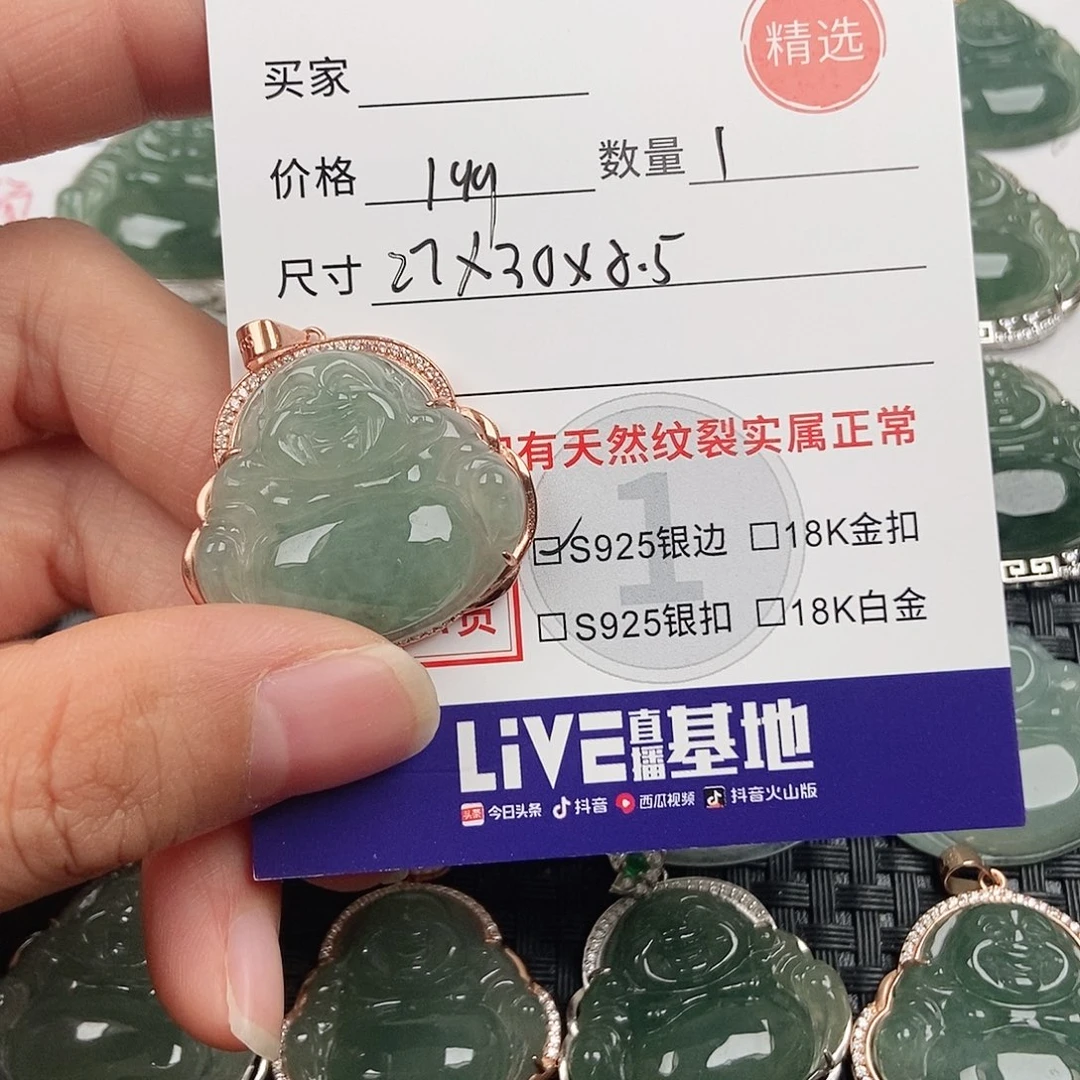 翡翠银S925镶嵌颈饰