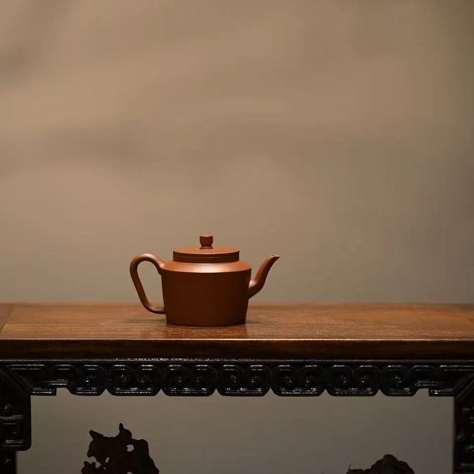 【折肩宫灯】紫砂壶 精挑黄龙山朱泥 120cc
