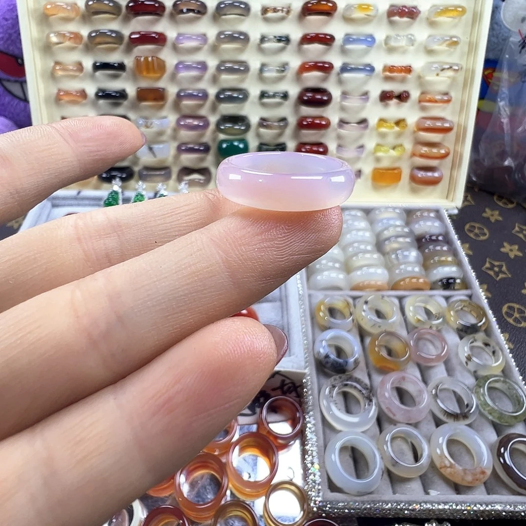 玛瑙/玉髓未镶嵌戒指A2不退换18.1港18