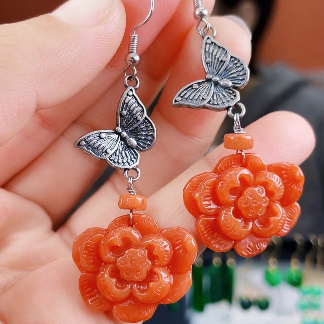 翡翠未镶嵌耳饰饰品