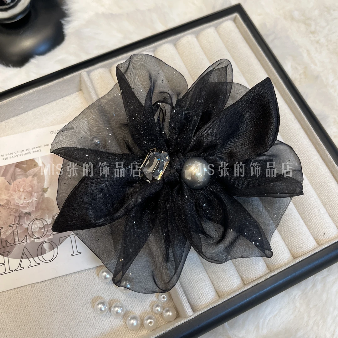 帛妃  春季手工新品精致百搭弹簧夹优雅轻奢韩版设计师顶夹发卡