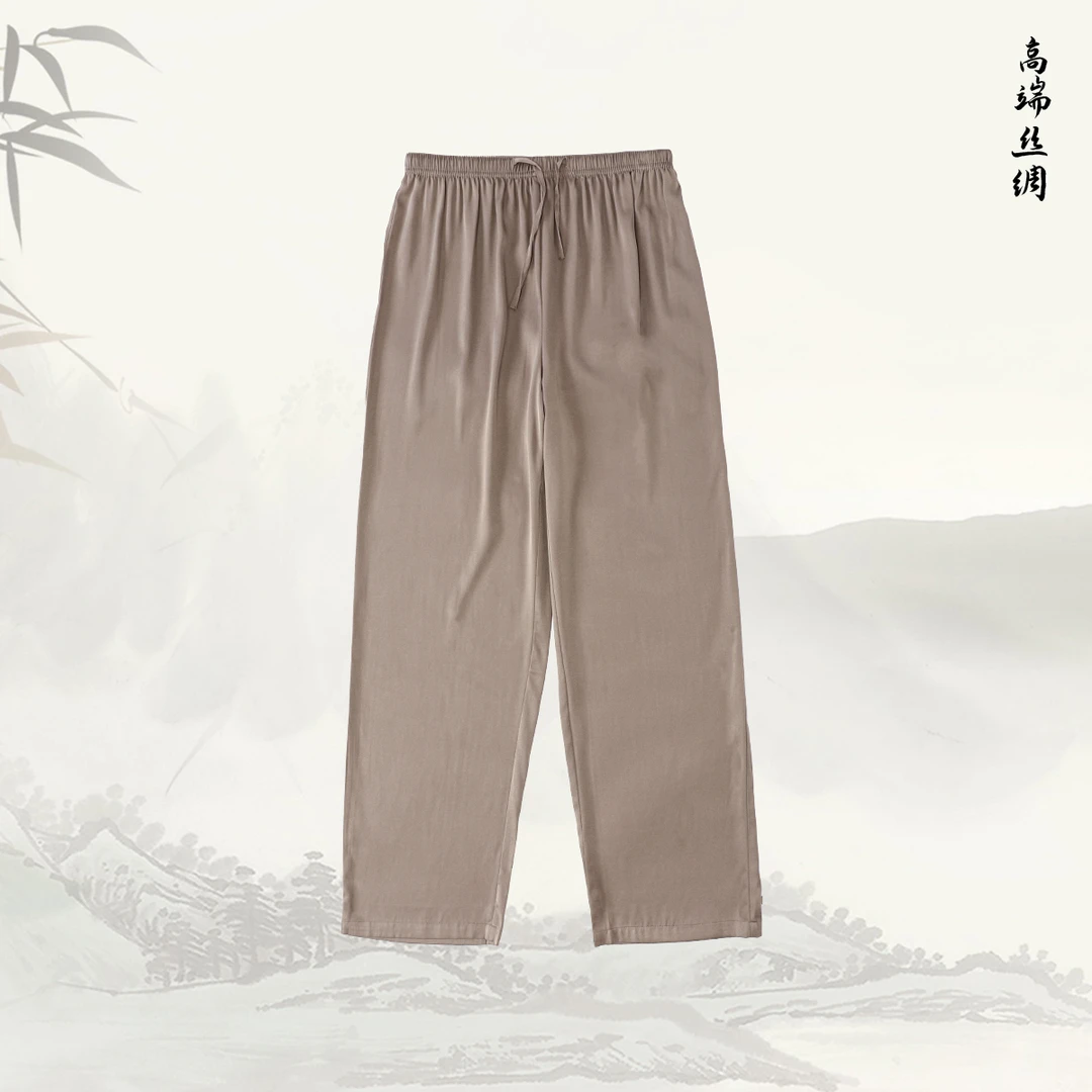 品牌新款桑蚕丝弹力双乔宽松休闲裤51007