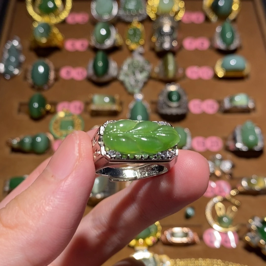 和田玉（碧玉）未镶嵌戒指